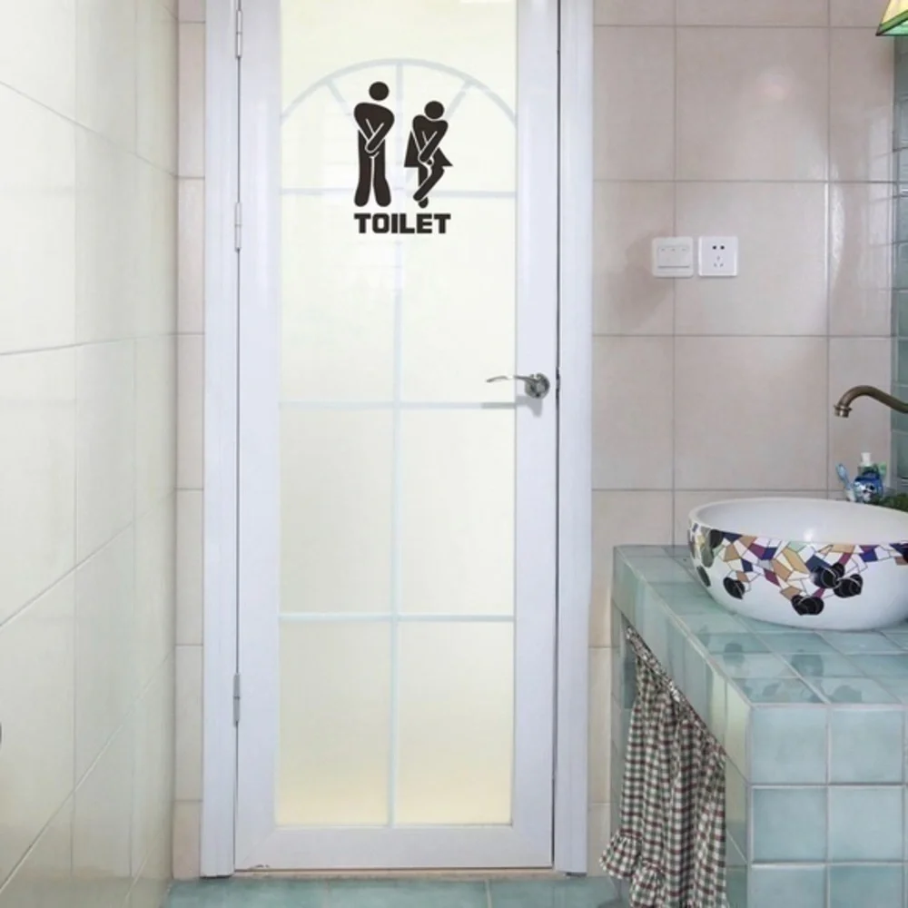 💋 Toilet Bathroom Sign Decal Sticker humor